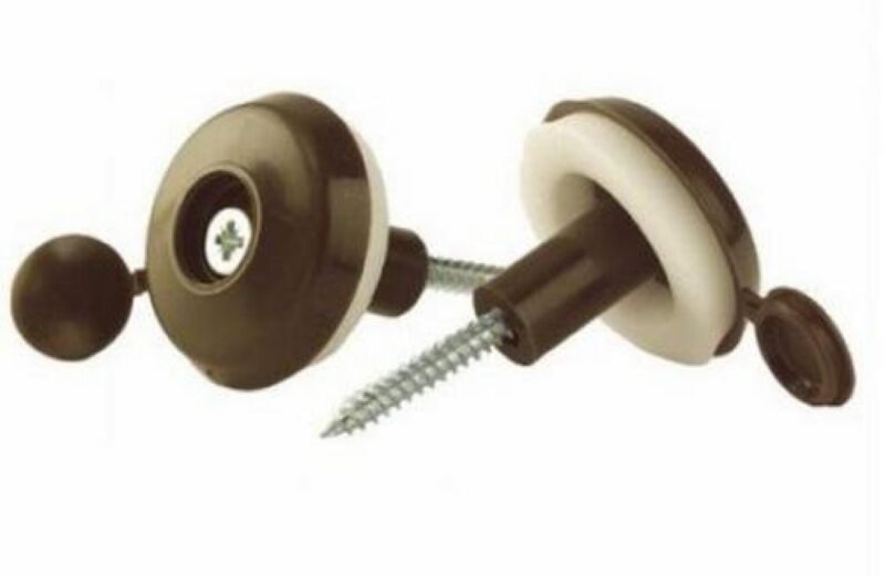 Brown Polycarbonate Fixing Buttons pk10