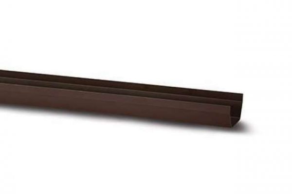 114mm Plastic Square Style Guttering brown