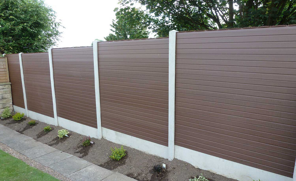SAMPLE Composite WPC Sage Natural uPVC Fence Panel NATIONWIDE DELIVERY 